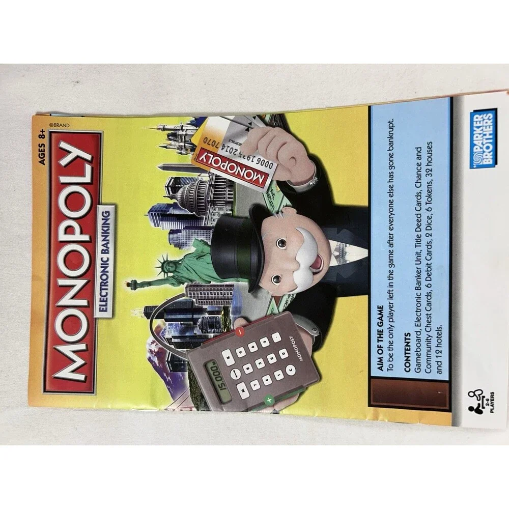 Monopoly Electronic Banking US Cities Edition 2009 Hasbro Board Game